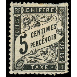 france stamp j15 postage due 5 1882