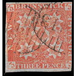 new brunswick stamp 1 pence issue 3d 1851 U F 017