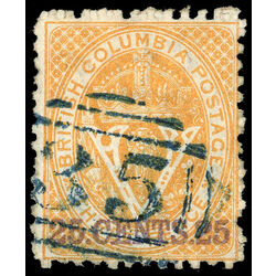 british columbia vancouver island stamp 16 surcharge 1869