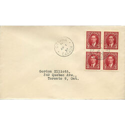 canada stamp 233 king george vi 3 1937 FDC BLOCK 008