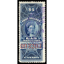 canada revenue stamp fg25 victoria gas inspection 4 1897