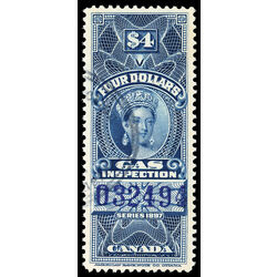 canada revenue stamp fg28 victoria gas inspection 4 1897