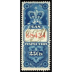 canada revenue stamp fg9 crown gas inspection 25 1875