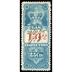 canada revenue stamp fg1 crown gas inspection 25 1875