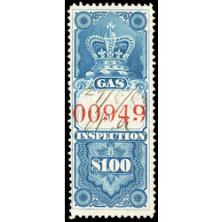 canada revenue stamp fg3 crown gas inspection 1 00 1875