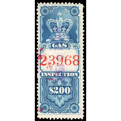 canada revenue stamp fg5 crown gas inspection 2 00 1875