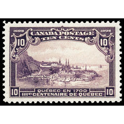 canada stamp 101 quebec in 1700 10 1908 M XFNH 048