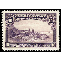 canada stamp 101 quebec in 1700 10 1908 M XF 050