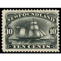 newfoundland stamp 59 schooner 10 1887 M F VFNG 020