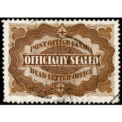 canada stamp o official ox1 officially sealed 1879 U XF 007