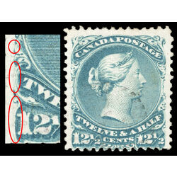 canada stamp 28ii queen victoria 12 1868 U F 007