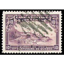 canada stamp 101 quebec in 1700 10 1908 U XF 053