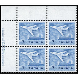 canada stamp 414 jet plane ottawa 7 1964 PB UL %231