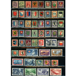 switzerland stamp collection semi postal b7 b76 1917 35