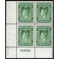 newfoundland stamp 254 king george vi 2 1941 PB LL %2343968