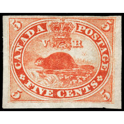 canada stamp 15 beaver 5 1859 M VF 088