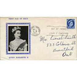 canada stamp 341 queen elizabeth ii 5 1954 FDC 021