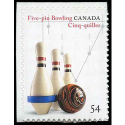 canada stamp 2338a five pin bowling 54 2009