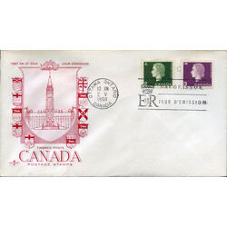 canada stamp 402 3 fdc queen elizabeth ii 1963