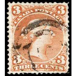 canada stamp 33 queen victoria 3 1868 U VF 021