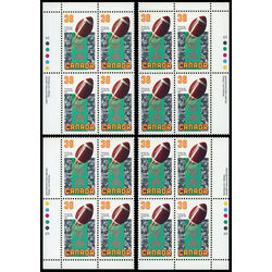 canada stamp 1154 football and grey cup 36 1987 PB SET