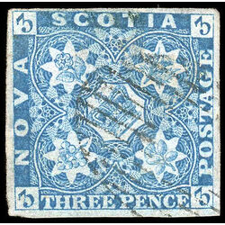 nova scotia stamp 2 pence issue 3d 1851 U VF 010