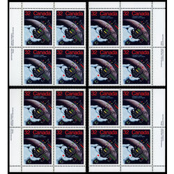 canada stamp 1046 astronaut and control panel 32 1985 PB SET