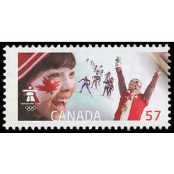 canada stamp 2373a women s cross country sprint canadian cross country skier chandra crawford receiving gold medal at torino 2006 olympic winter games in italy 57 2010