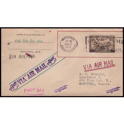 canada stamp c air mail c3 c1 surcharged two winged figures against globe 6 1932 FDC 038