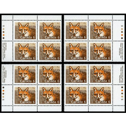 canada stamp 1159 red fox 6 1988 PB SET