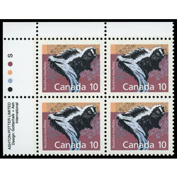 canada stamp 1160 skunk 10 1988 PB UL