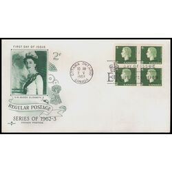 canada stamp 402 queen elizabeth ii 2 1963 FDC BLOCK 008