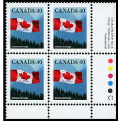 canada stamp 1169 flag over mountains 40 1990 PB LR