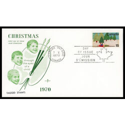 canada stamp 530 snowmobile and trees 15 1970 FDC 007