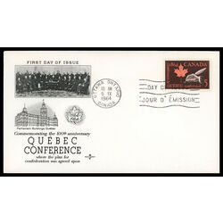 canada stamp 432 quil and maple leaf 5 1964 FDC