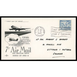 canada stamp 414 jet plane ottawa 7 1964 FDC 009