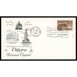 canada stamp 442 parliament buildings rear view 5 1965 FDC