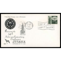 canada stamp 441 peace tower 5 1965 FDC