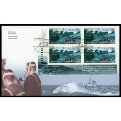 canada stamp 2107 corvette in submarine scope 50 2005 FDC LL