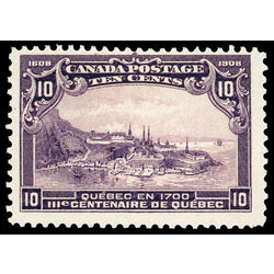 canada stamp 101 quebec in 1700 10 1908 M F VF 057