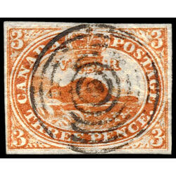 canada stamp 4 beaver 3d 1852 U VF 138