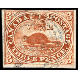 canada stamp 4 beaver 3d 1852 U VF 139