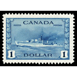 canada stamp 262 tribal class destroyer royal canadian navy 1 1942 M VF 026