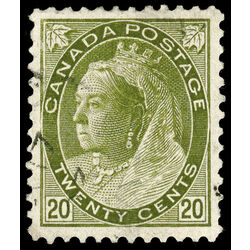 canada stamp 84 queen victoria 20 1900 U VF 039