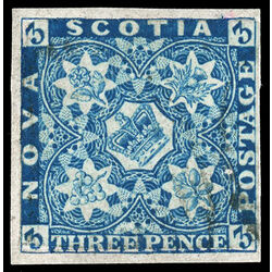 nova scotia stamp 3 pence issue 3d 1851 U VF 018