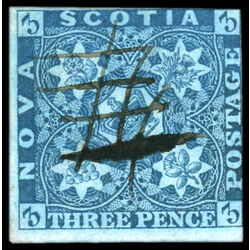 nova scotia stamp 3 pence issue 3d 1851 U F 019