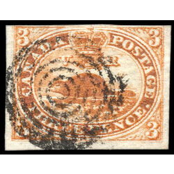 canada stamp 4 beaver 3d 1852 U F VF 141