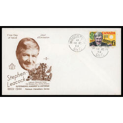 canada stamp 504 stephen leacock and mariposa 6 1969 FDC 009