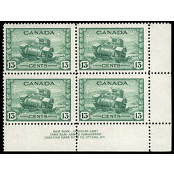 canada stamp 258 ram tank canadian army 13 1942 PB LR %231 009