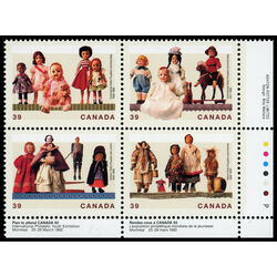 canada stamp 1277a cultural treasures dolls 1990 PB LR